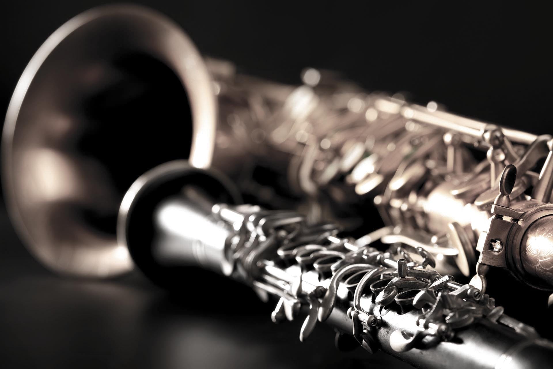 Eine Klarinette und ein Saxophon